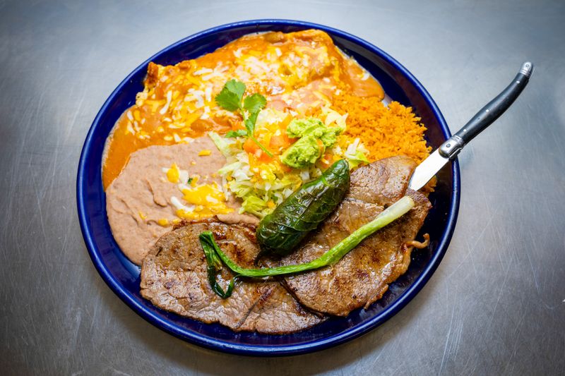 Chuys classic cheese and onion enchiladas