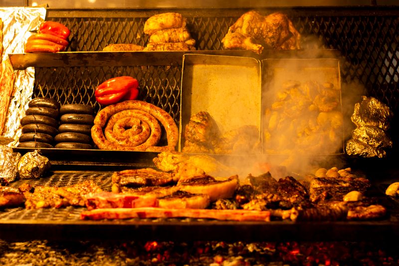 Chuys slow-smoked brisket taco with onions